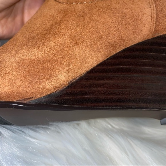 Naturalizer Crosby Tan Suede Wedge‎ Ruched Boots - Picture 11 of 16